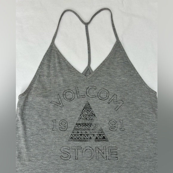 Women’s Volcom Strappy T-Back Tank - Gray Size L - Picture 2 of 5